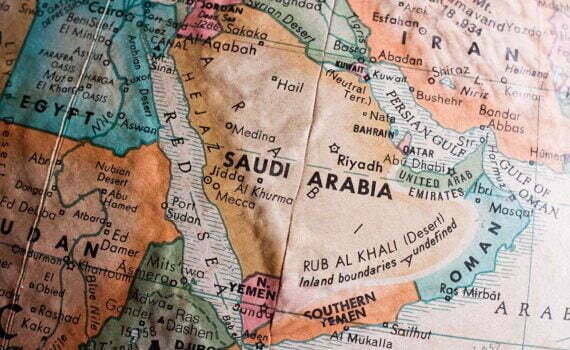 Map of Kingdom of Saudi Arabia